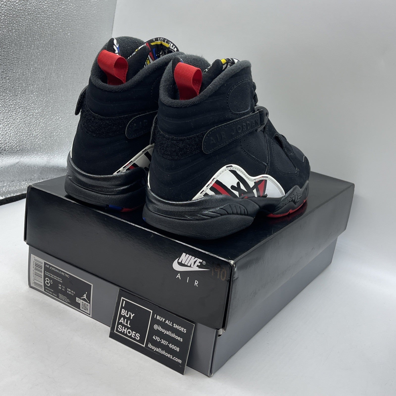 Size 8.5 - Air Jordan 8 Retro Mid Playoff (305381-062)