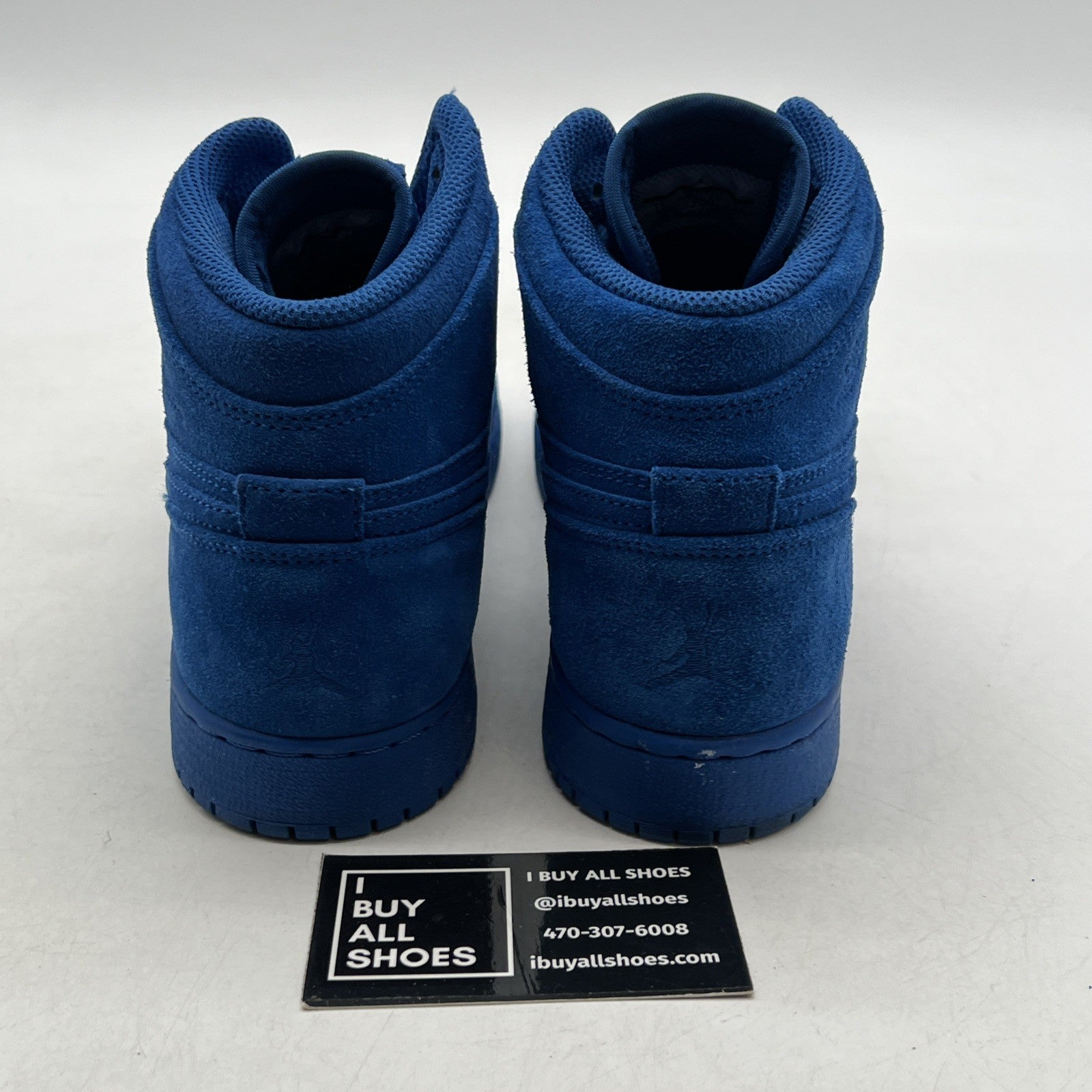Size 7Y - Nike Air Jordan 1 Retro High Team Royal Suede Youth(705300-404)