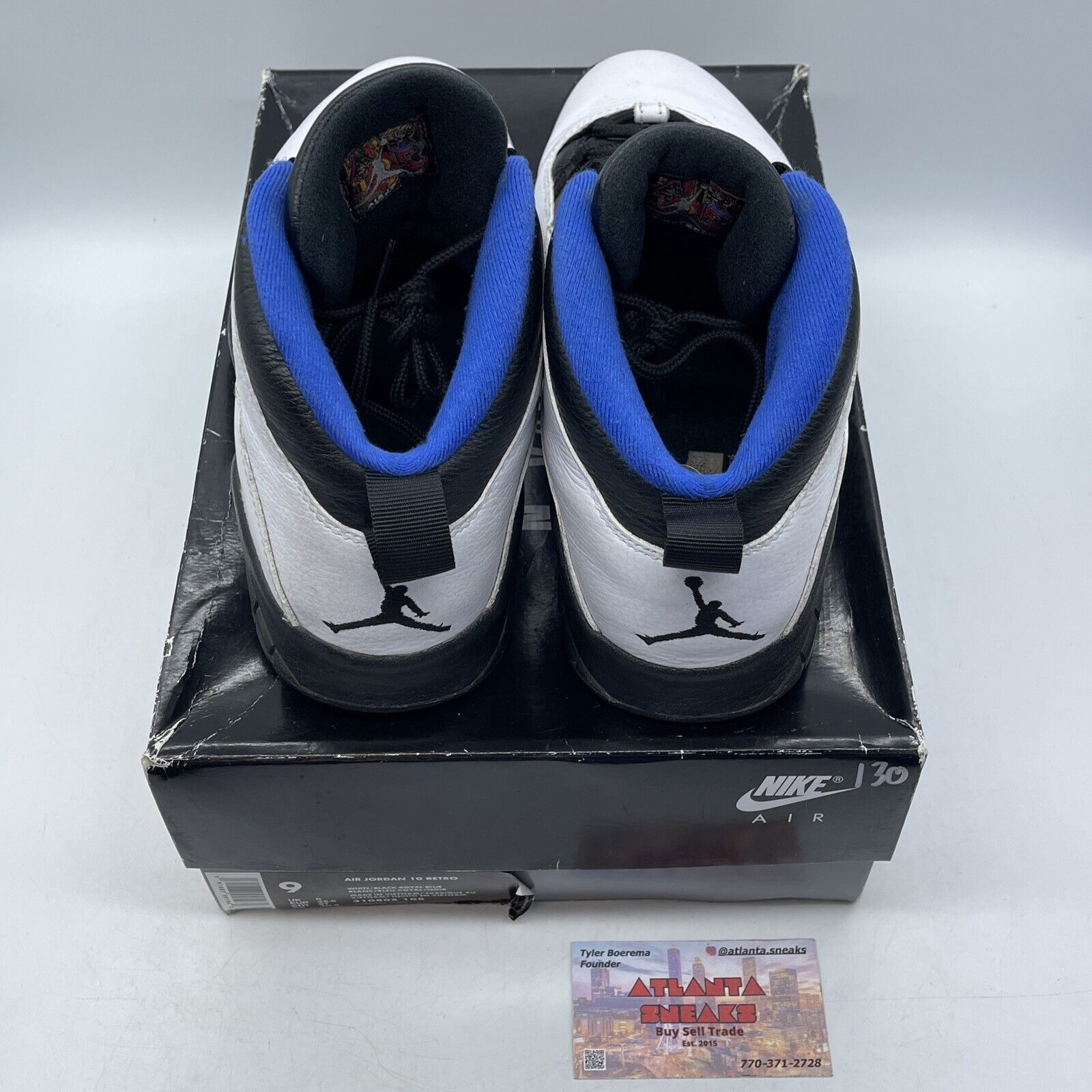 Size 9 - Air Jordan 10 Retro 2018 Orlando White Black Blue (310805-108)