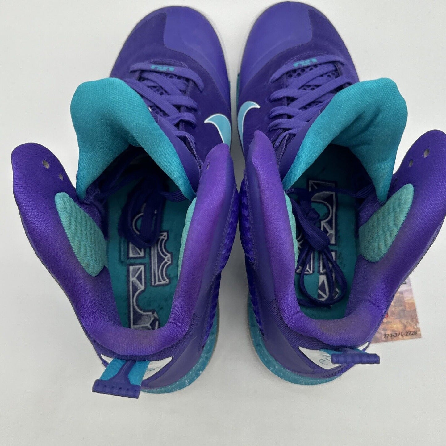 Size 13 - Nike LeBron 9 Summit Lake Hornets 2012 Purple Unc Blue Carbon Fiber