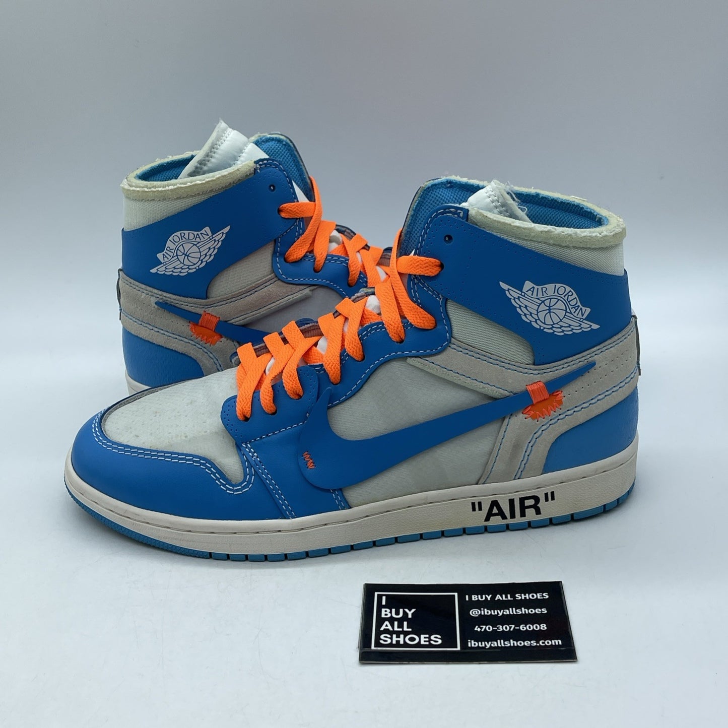 Size 10 - Jordan 1 Retro OG x Off-White High UNC Blue Leather (AQ0818-148)