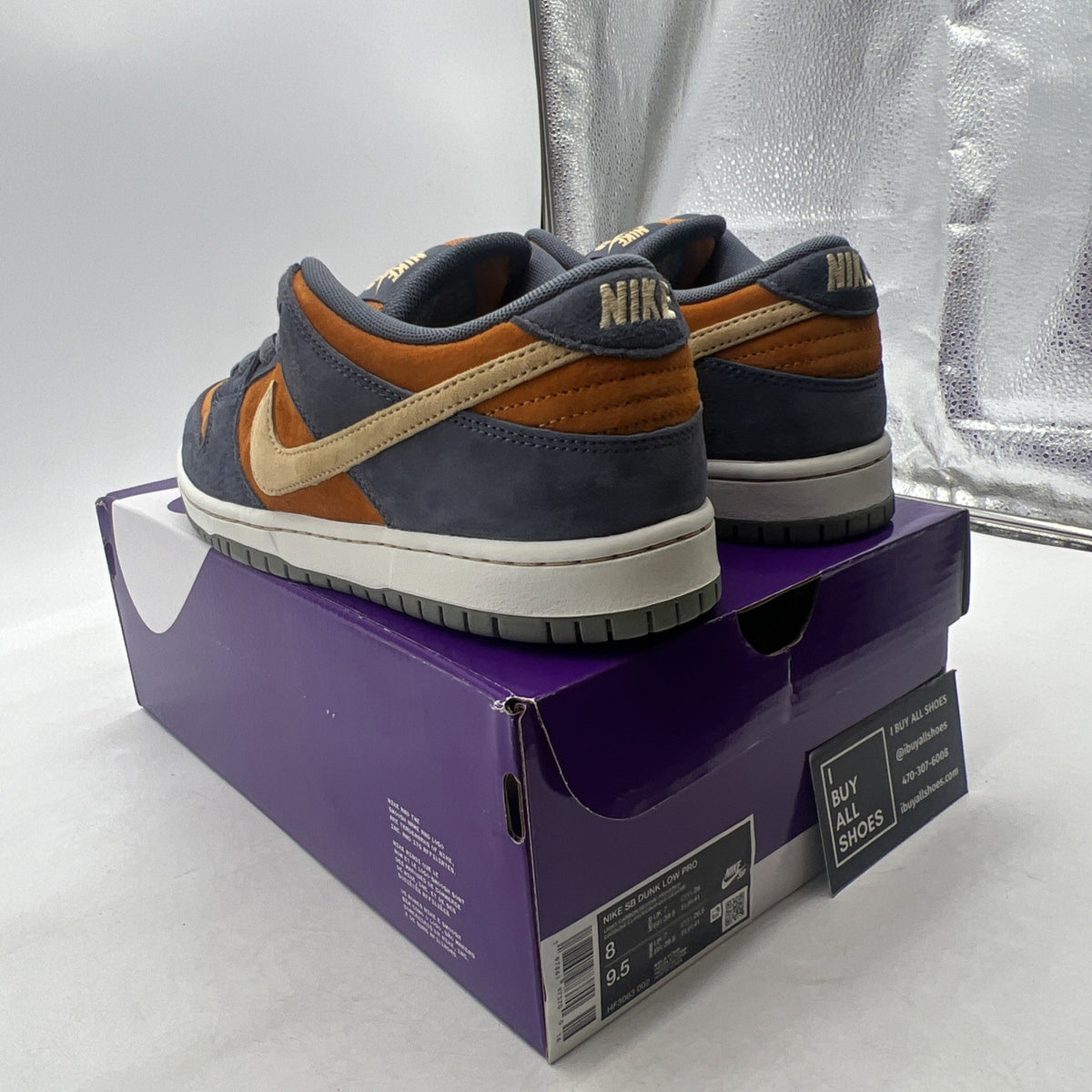 Size 8 - Nike Dunk SB Low Light Carbon Monarch (HF3063-002)