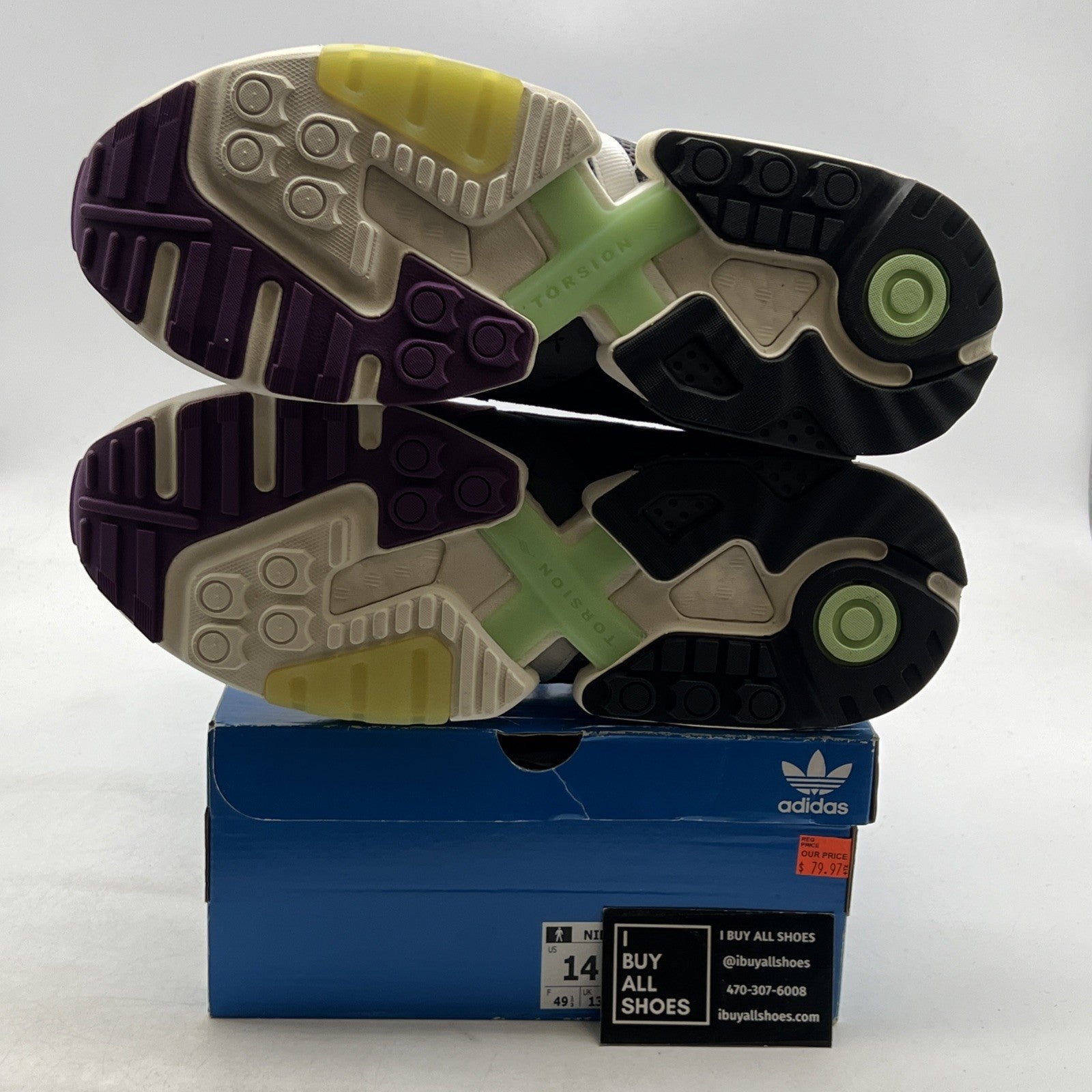Size 14 - Adidas Ninja x ZX Torsion Time In - Glory Purple (FW9831)
