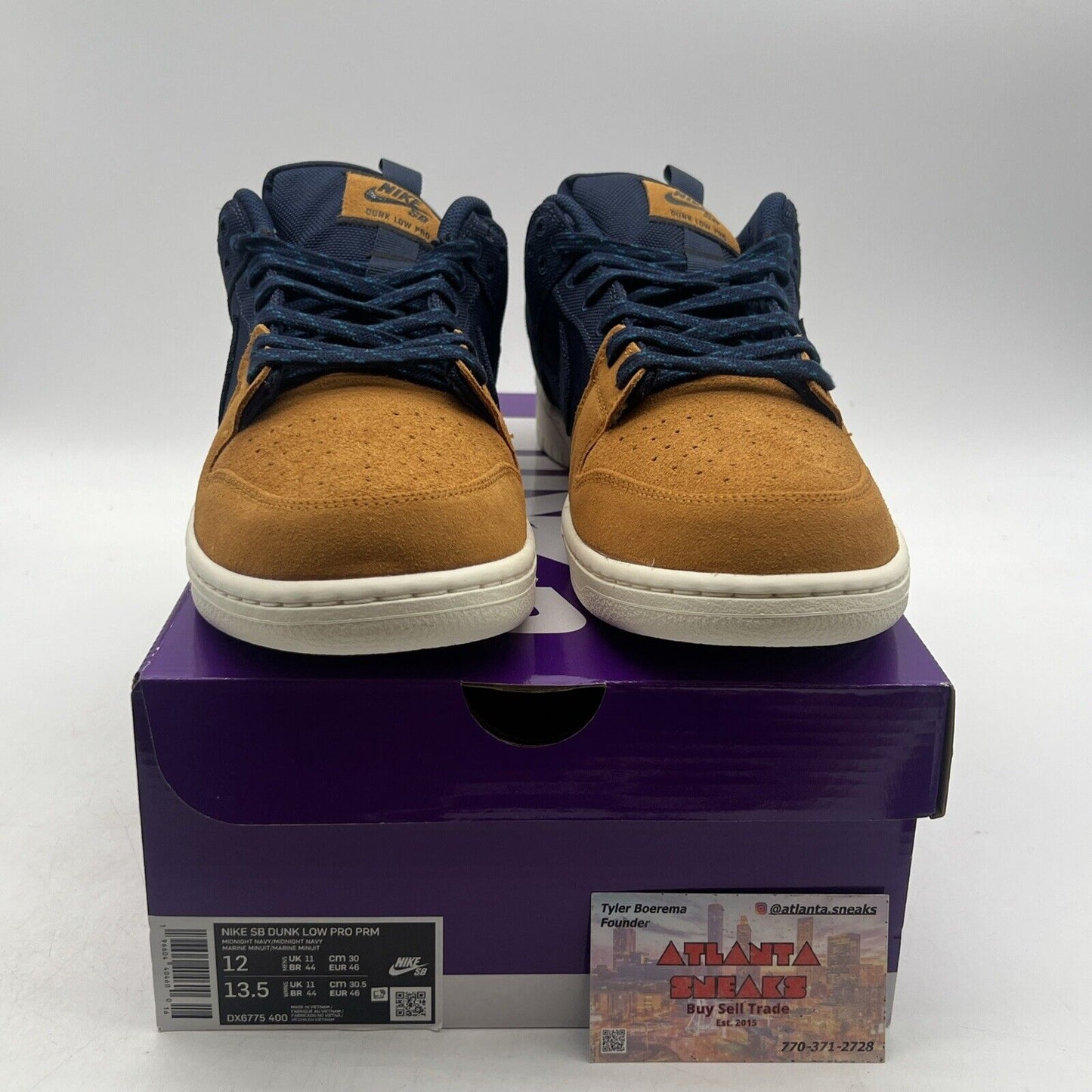 Size 12 - Nike Dunk SB Low Navy Desert Ochre Suede Navy (DX6775-400)