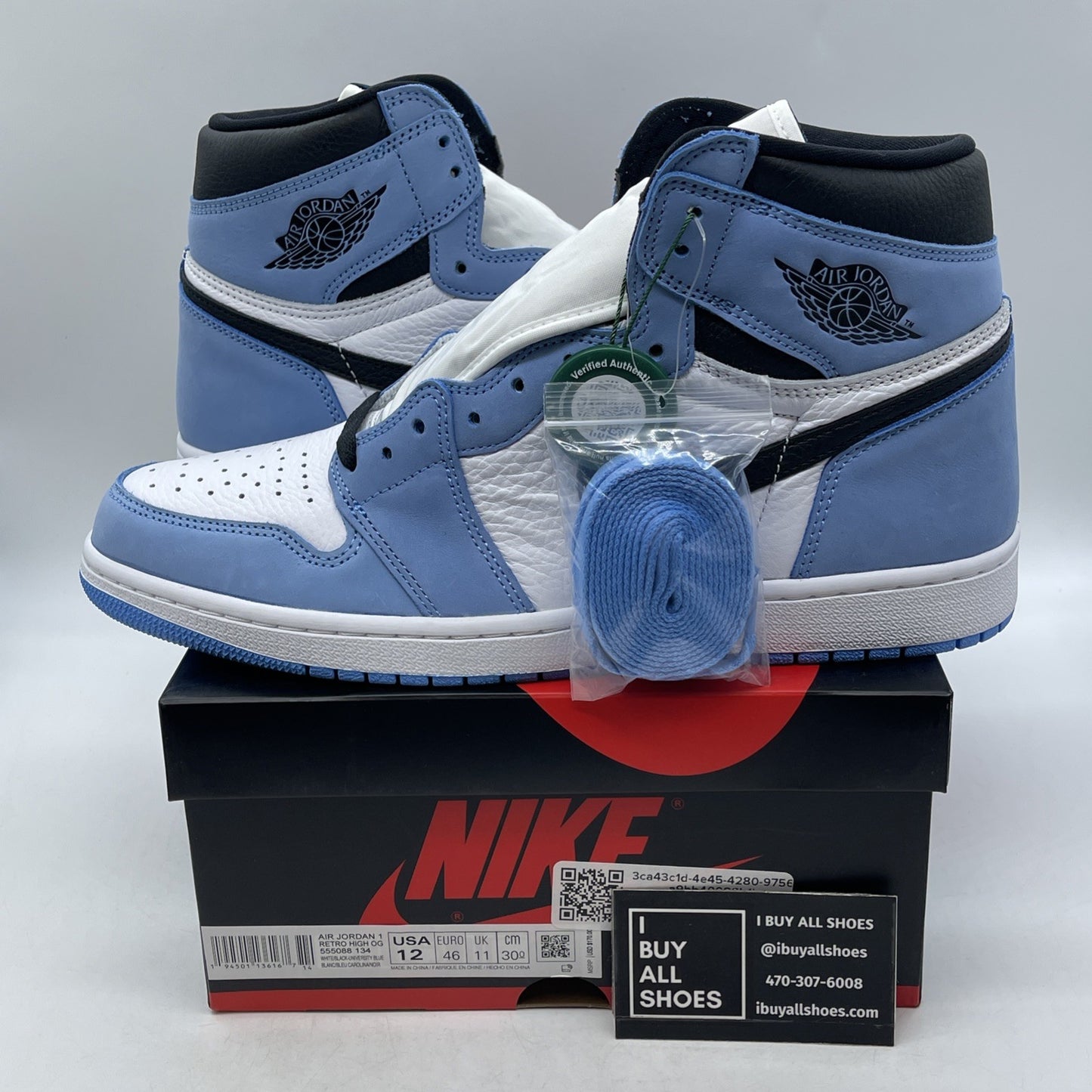 Size 12 - Air Jordan 1 Retro OG High University Blue (555088-134)