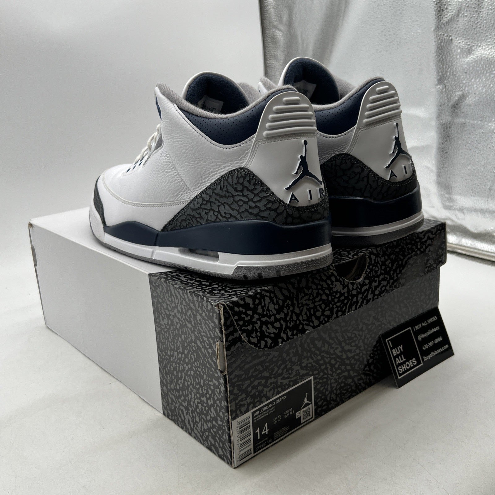 Size 14 - Air Jordan 3 Retro Midnight Navy (CT8532-140)