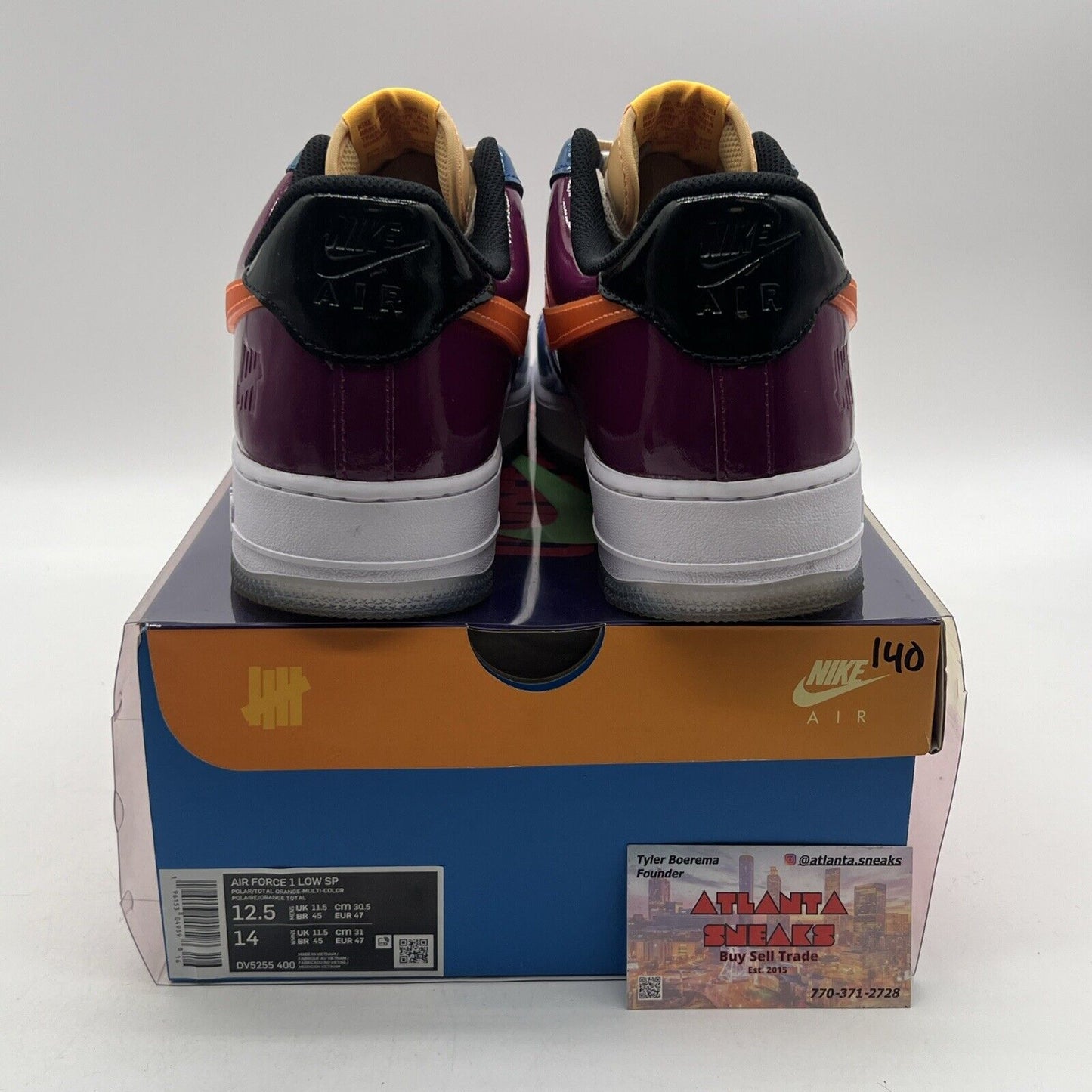 Size 12.5 - Nike Undefeated x Air Force 1 Low Total Orange (DV5255-400)