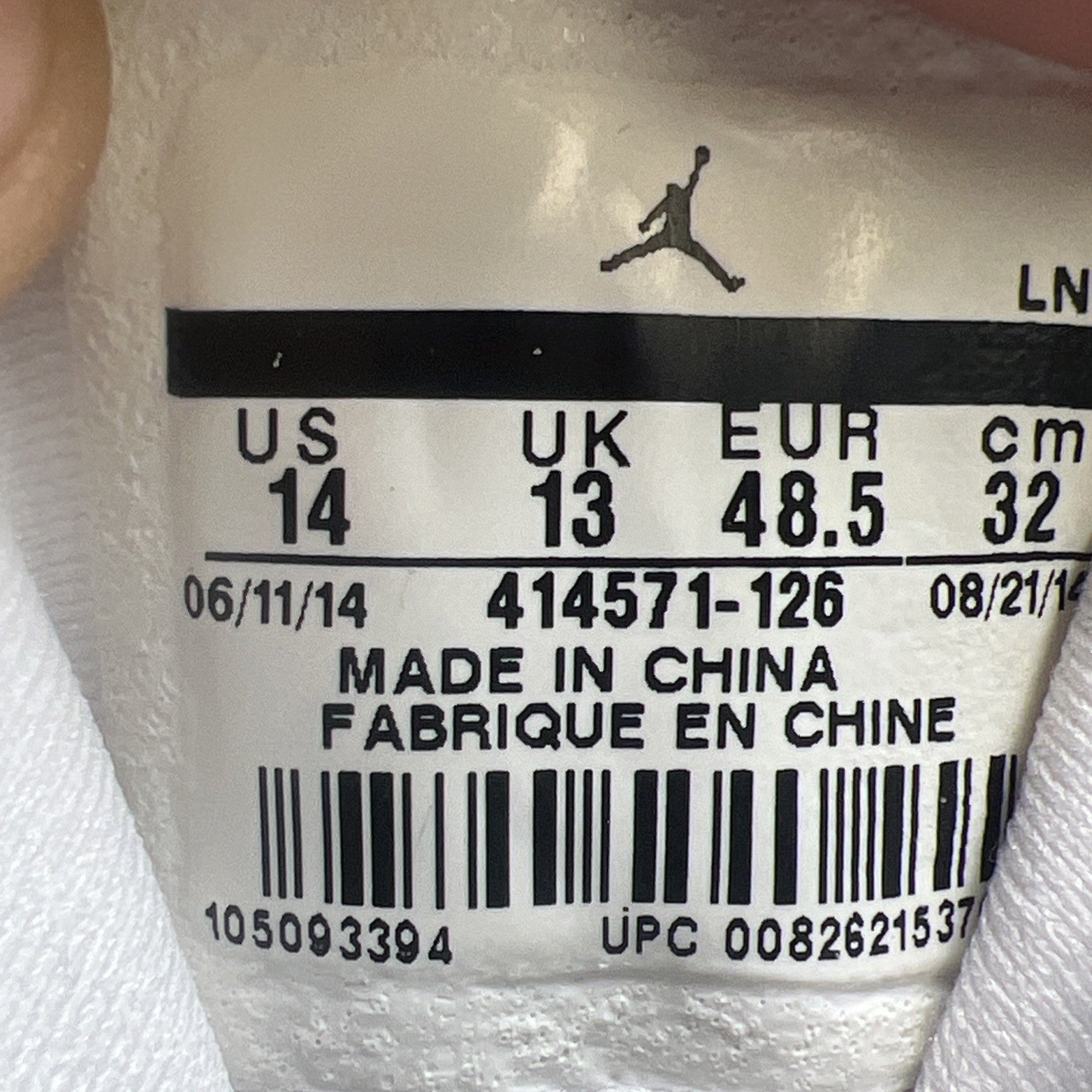 Size 14 - Air Jordan 13 Retro 2014 Grey Toe (414571-126)