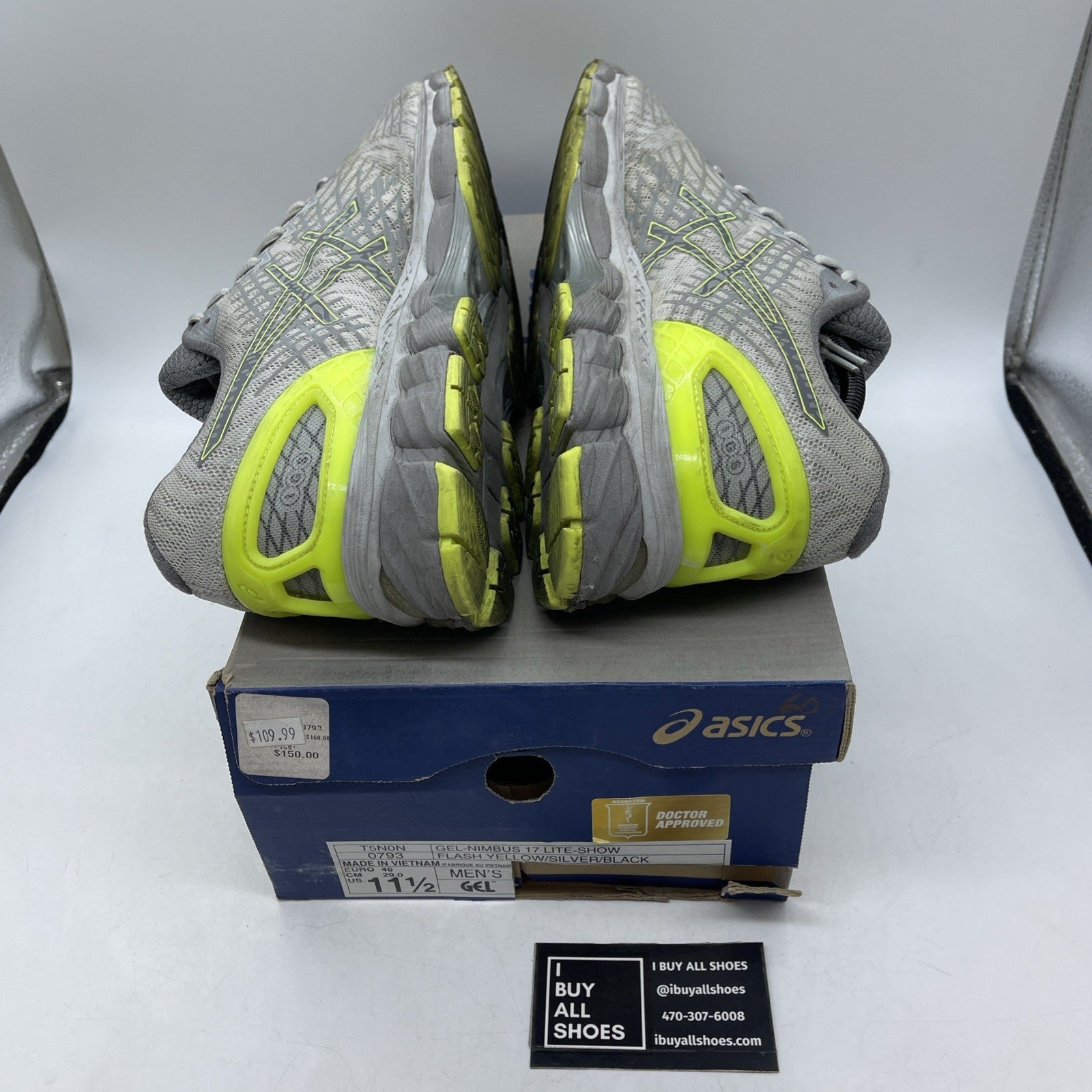 Size 11.5 - Asics Gel Nimbus 17 Lite Show Flash Yellow (T5N0N-0793)