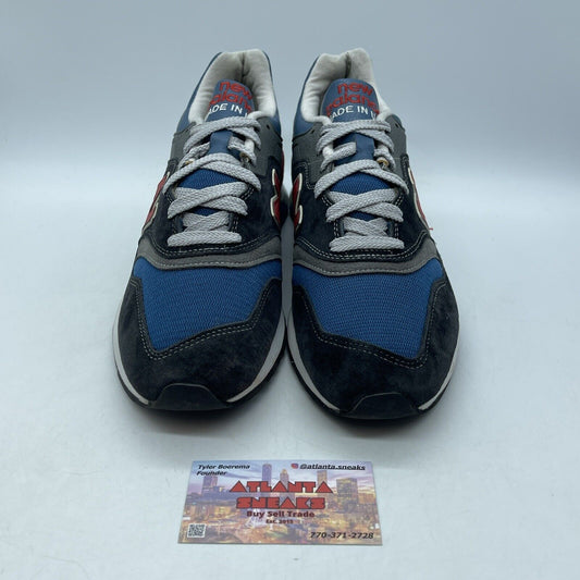 Size 11 - New Balance 997 Blue Black Red Grey Suede Leather (M997JNB)