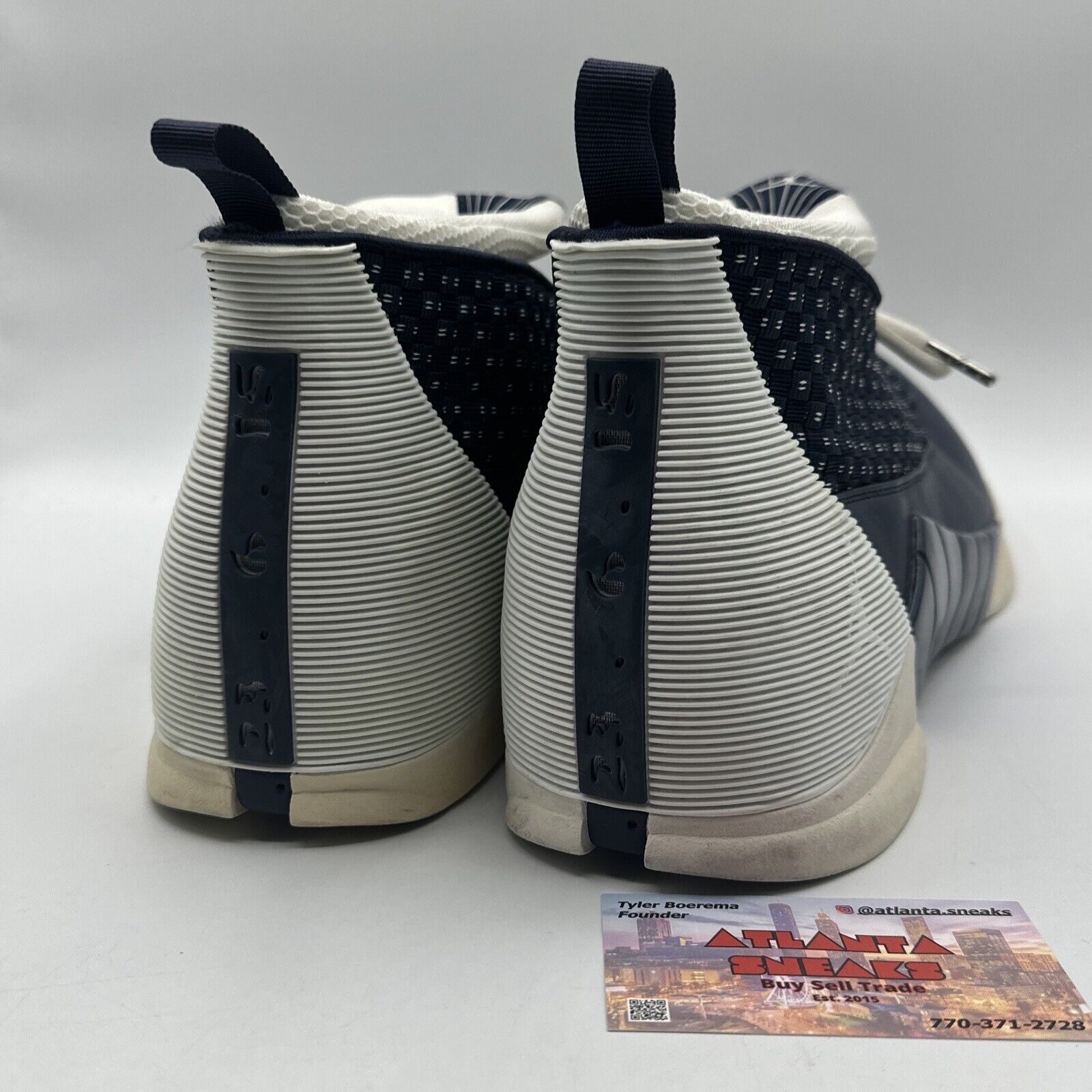 Size 13 - Jordan 15 Retro Obsidian 2017 Grey Quilted Navy White Aged Well OG Blu