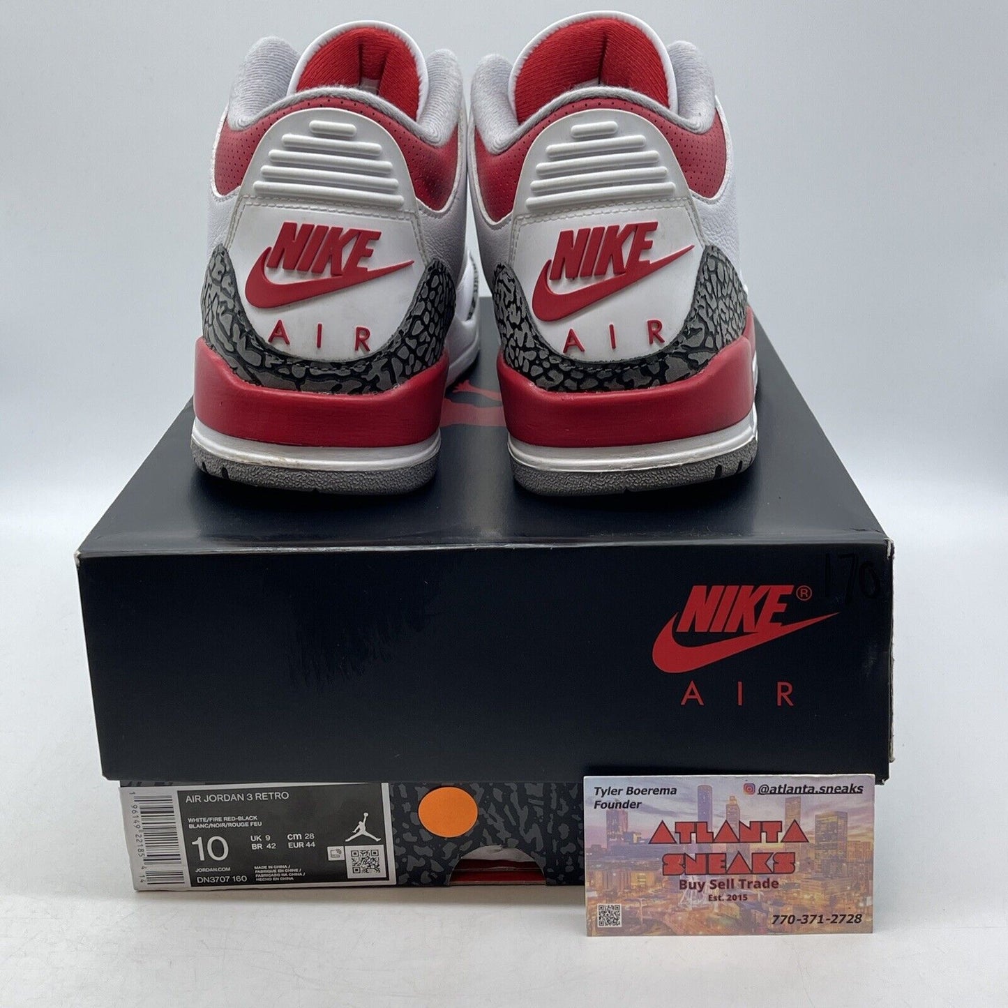 Size 10 - Jordan 3 Retro Mid Fire Red White Grey Black (DN3707-160)