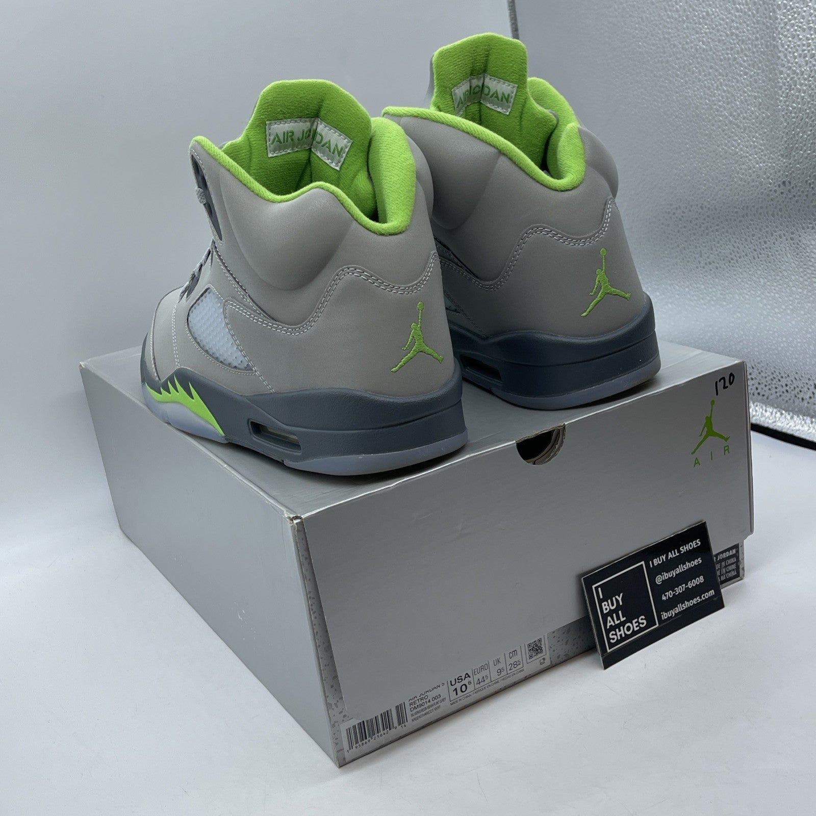 Size 10.5 - Jordan 5 Retro Green Bean Grey Leather (DM9014-003)