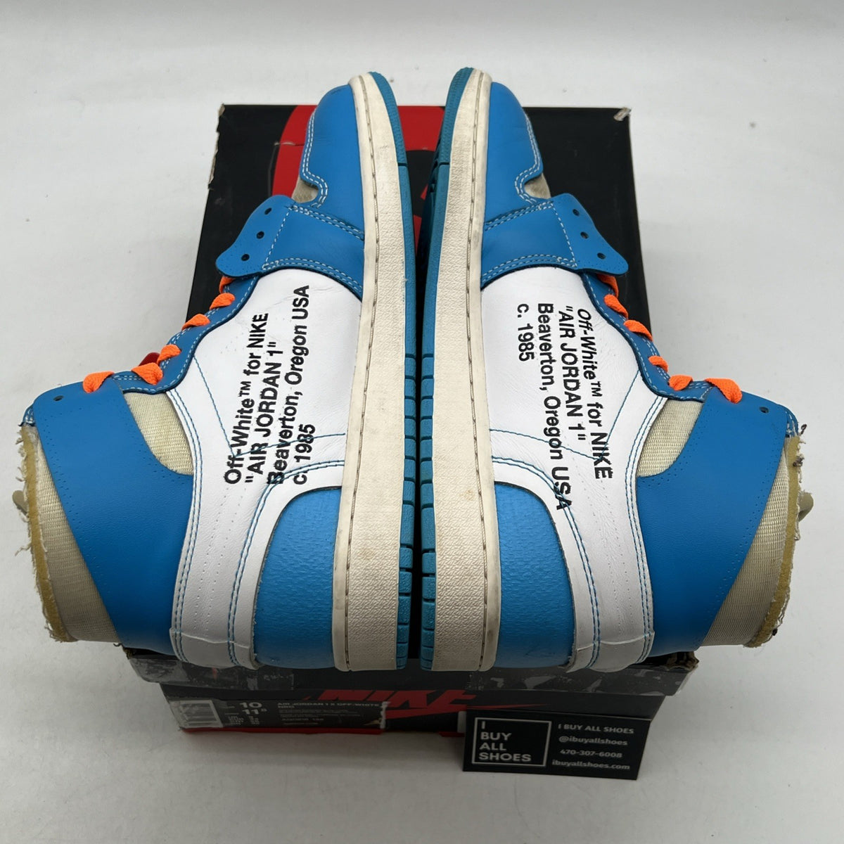 Size 10 - Air Jordan 1 Retro OG x Off-White High UNC (AQ0818-148)
