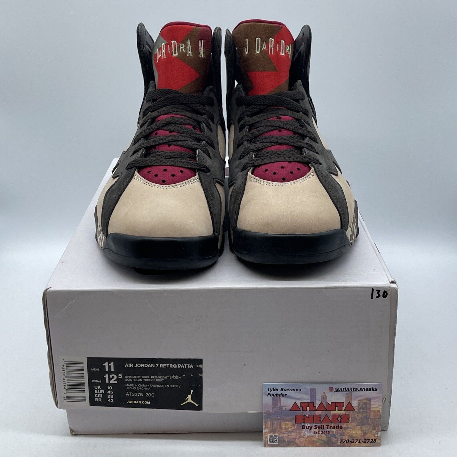 Size 11 - Patta x Air Jordan 7 Retro OG SP Shimmer Tan Brown Suede (AT3375-200)