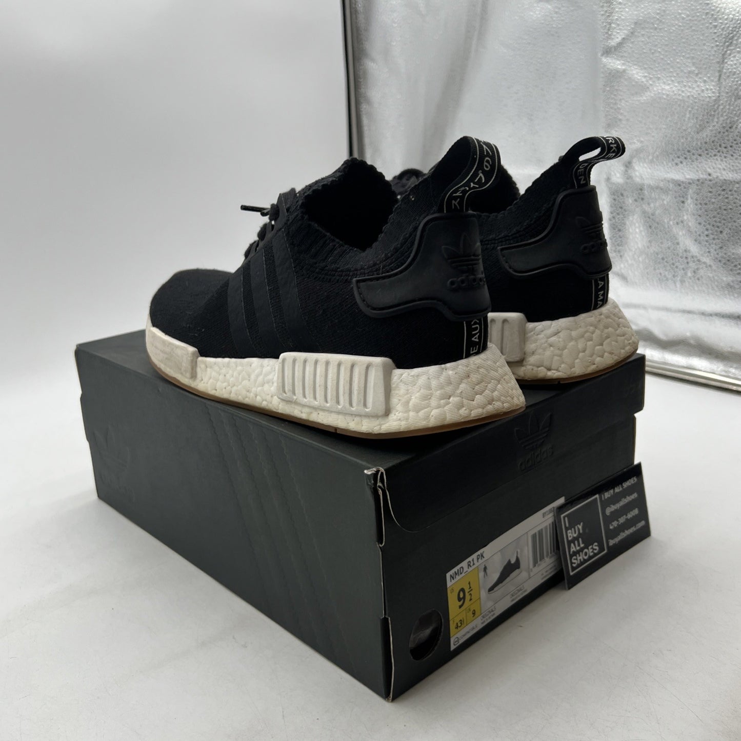 Size 9.5 - adidas NMD_R1 PK Black Gum (BY1887)