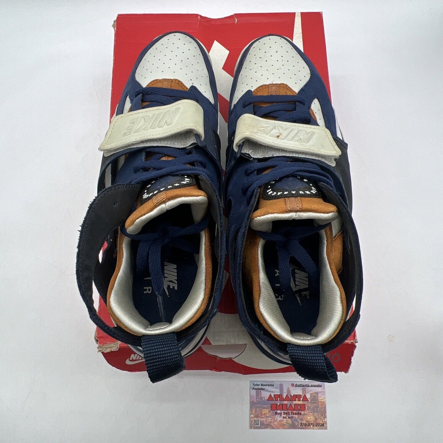Size 12 - Nike Air Trainer Huarache Premium Medecine Ball Navy  (705427-001)