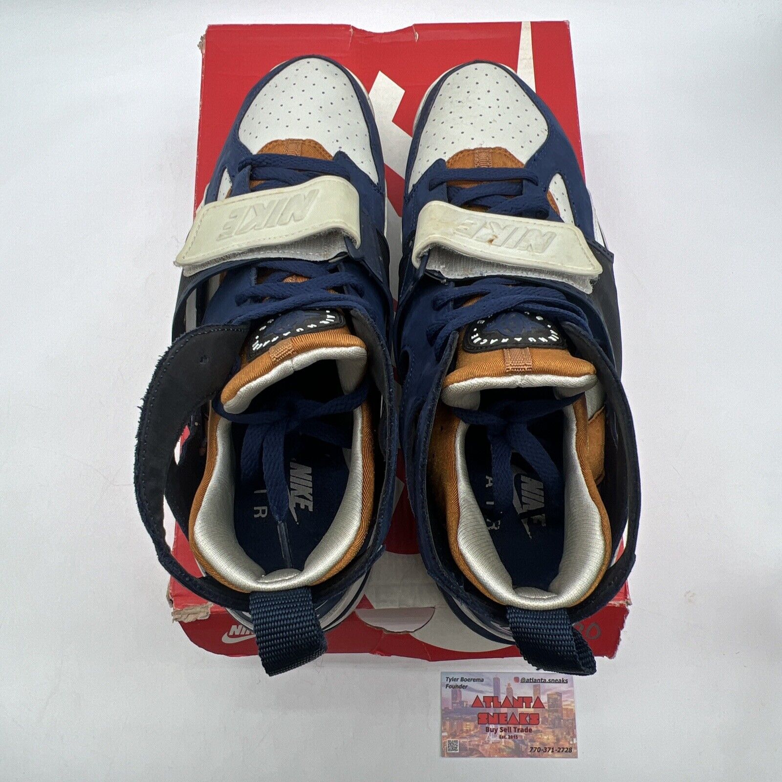 Size 12 - Nike Air Trainer Huarache Premium Medecine Ball Navy  (705427-001)