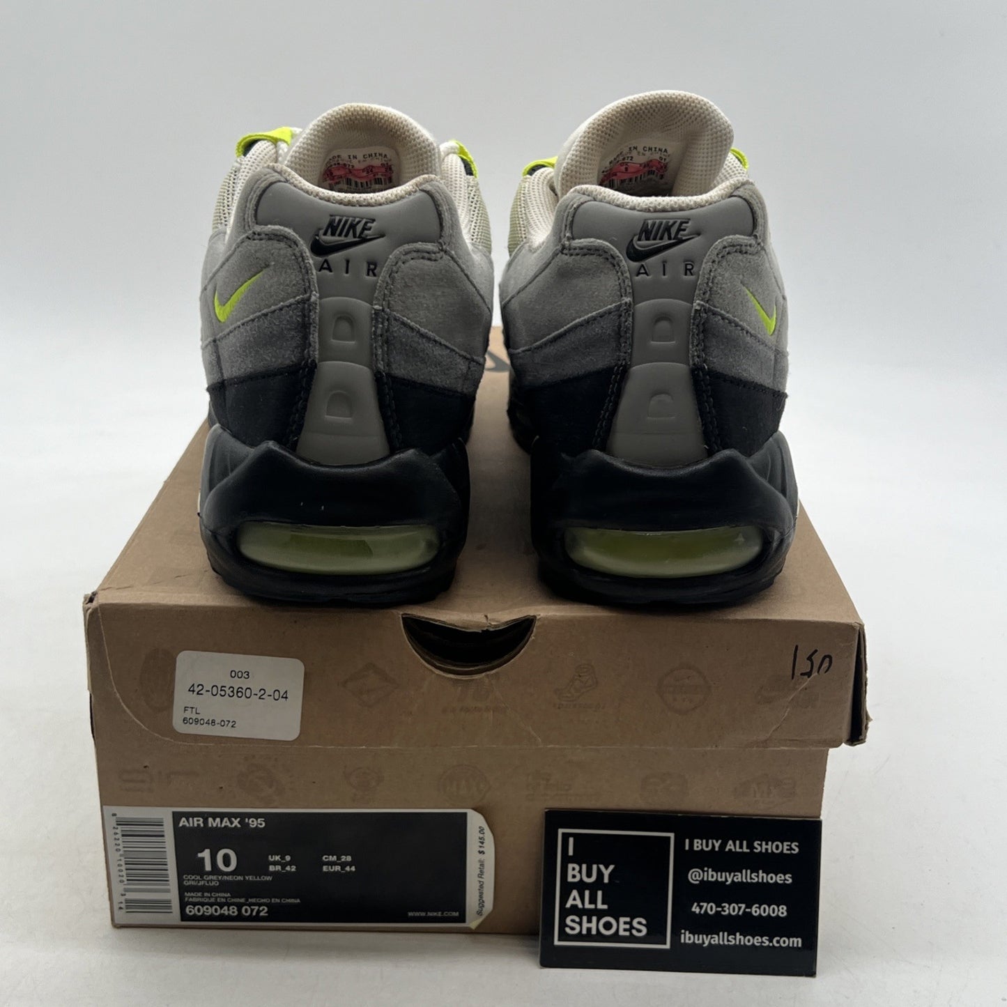 Size 10 - Nike Air Max 95 2010 Neon (609048-072)