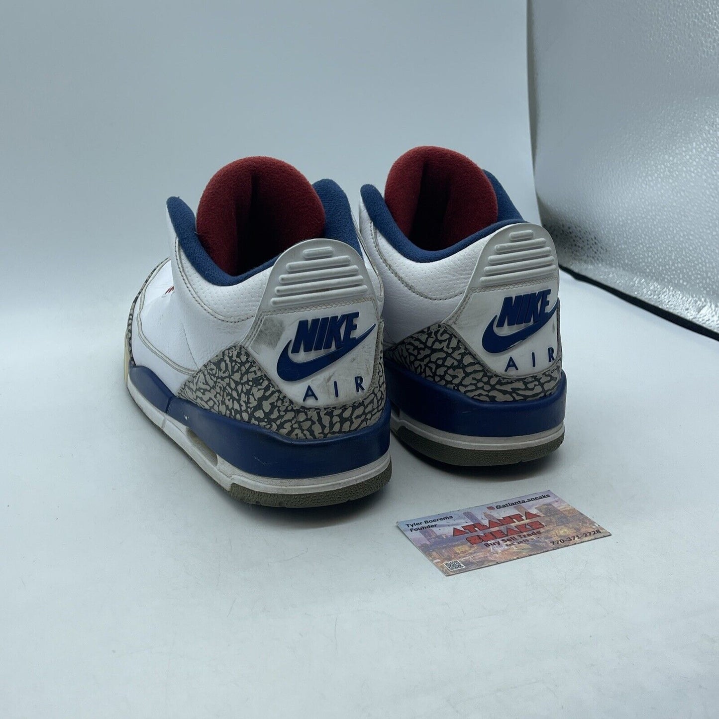 Size 10.5 - Jordan 3 Retro OG Mid True Blue White Leather Grey Suede (854262-106