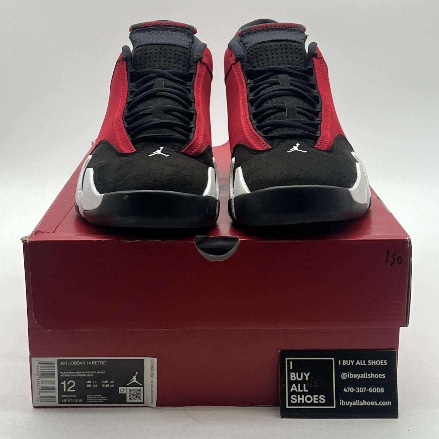 Size 12 - Air Jordan 14 Retro Gym Red (487471-006)