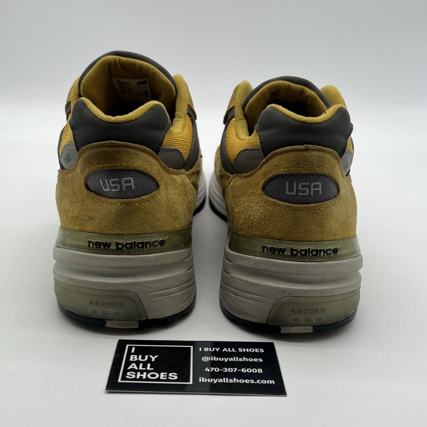 Size 13 - New Balance 992 Made in USA Gold Cream (M992BB)
