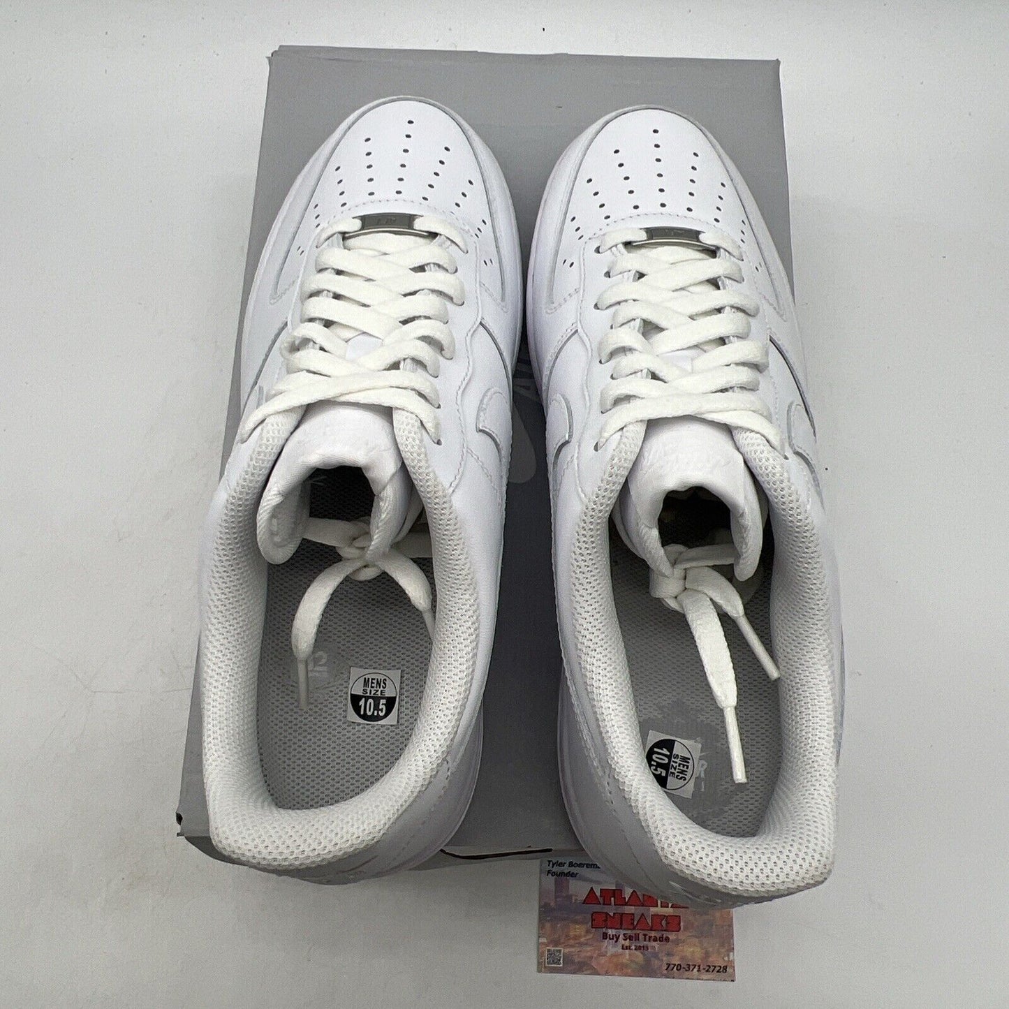 Size 10.5 - Nike Air Force 1 '07 Low Triple White (CW2288-111)