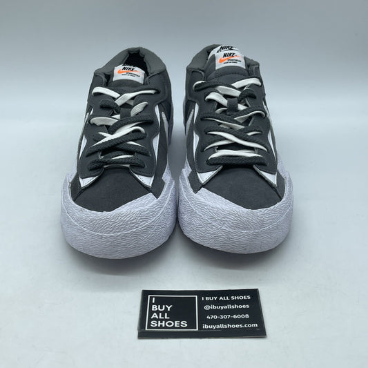 Size 11 - Nike sacai x Blazer Low Iron Grey White Suede Leather (DD1877-002)
