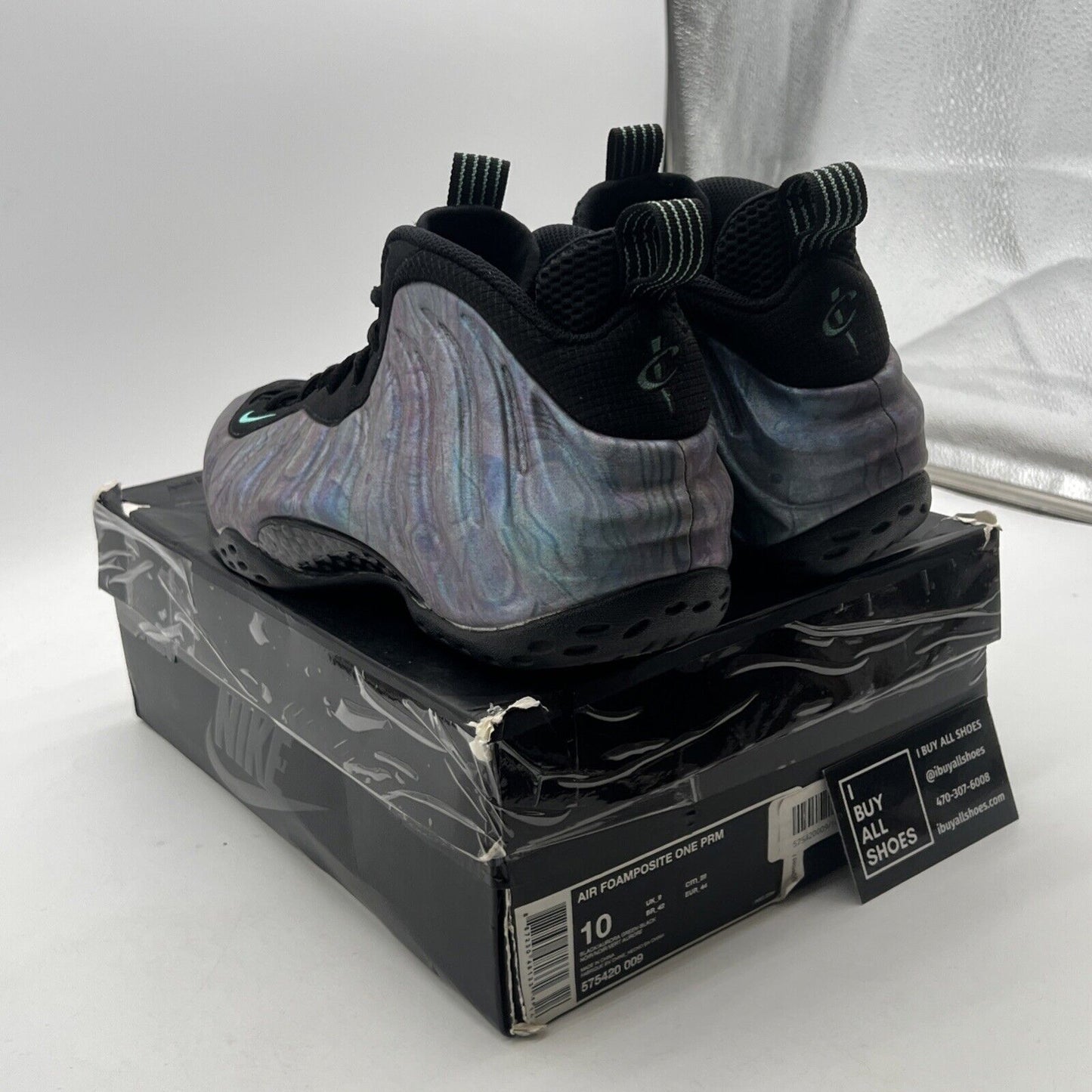 Size 10 - Nike Air Foamposite One Premium Abalone (575420-009)
