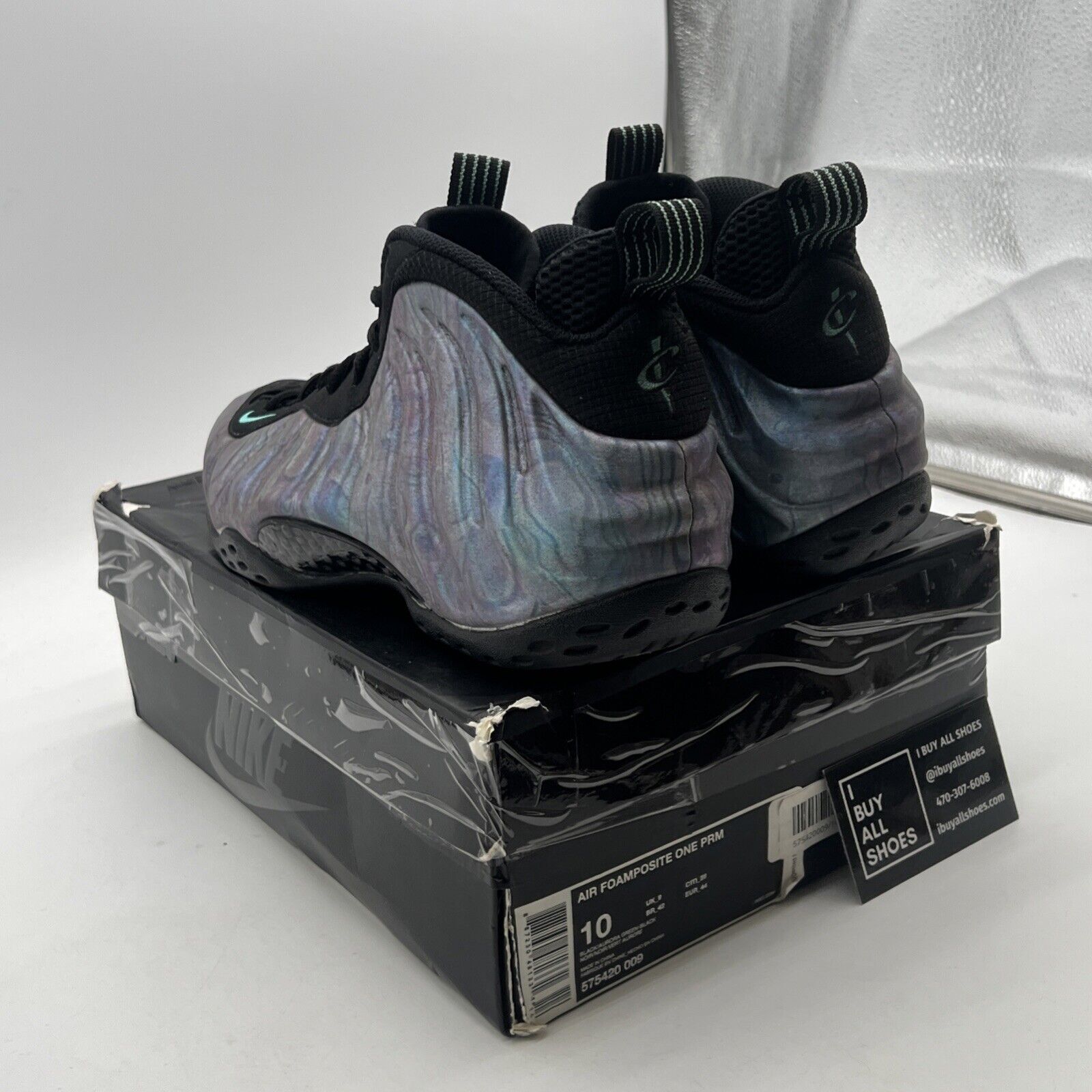 Size 10 - Nike Air Foamposite One Premium Abalone (575420-009)