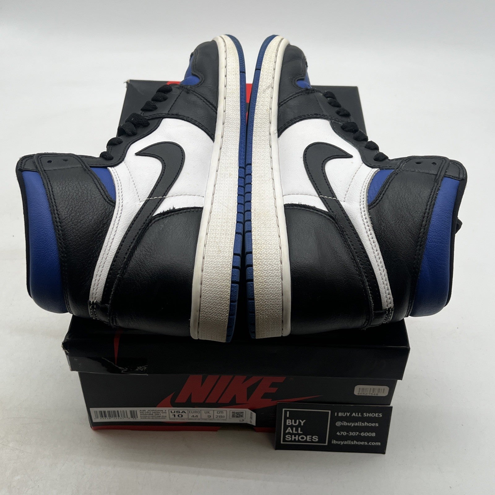Size 10 - Air Jordan 1 Retro OG High Royal Toe (555088-041)