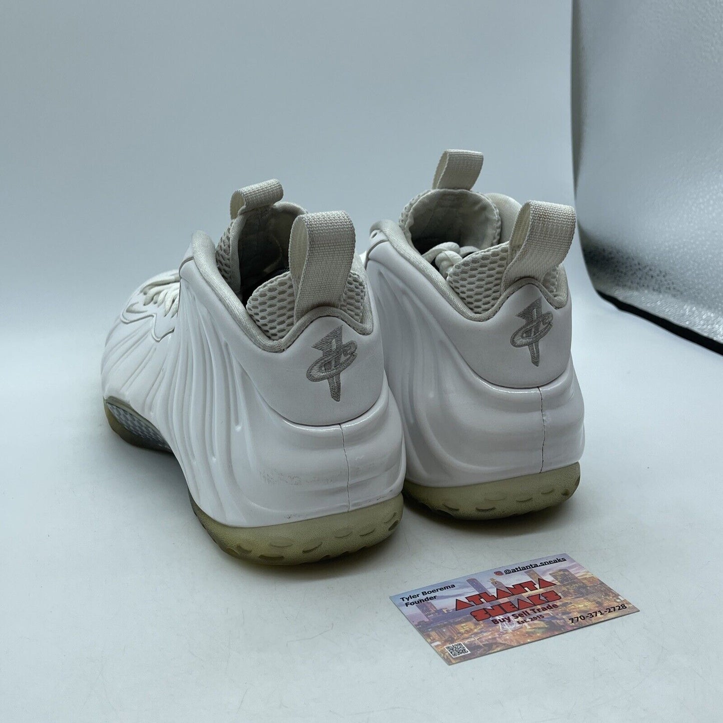 Size 10.5 - Nike Air Foamposite One White-Out Grey Black Leather (314996-100)