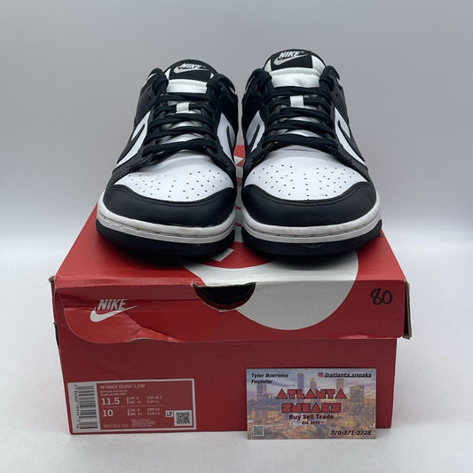 Size 11.5W - Nike Dunk Low Black White Leather (DD1503-101)