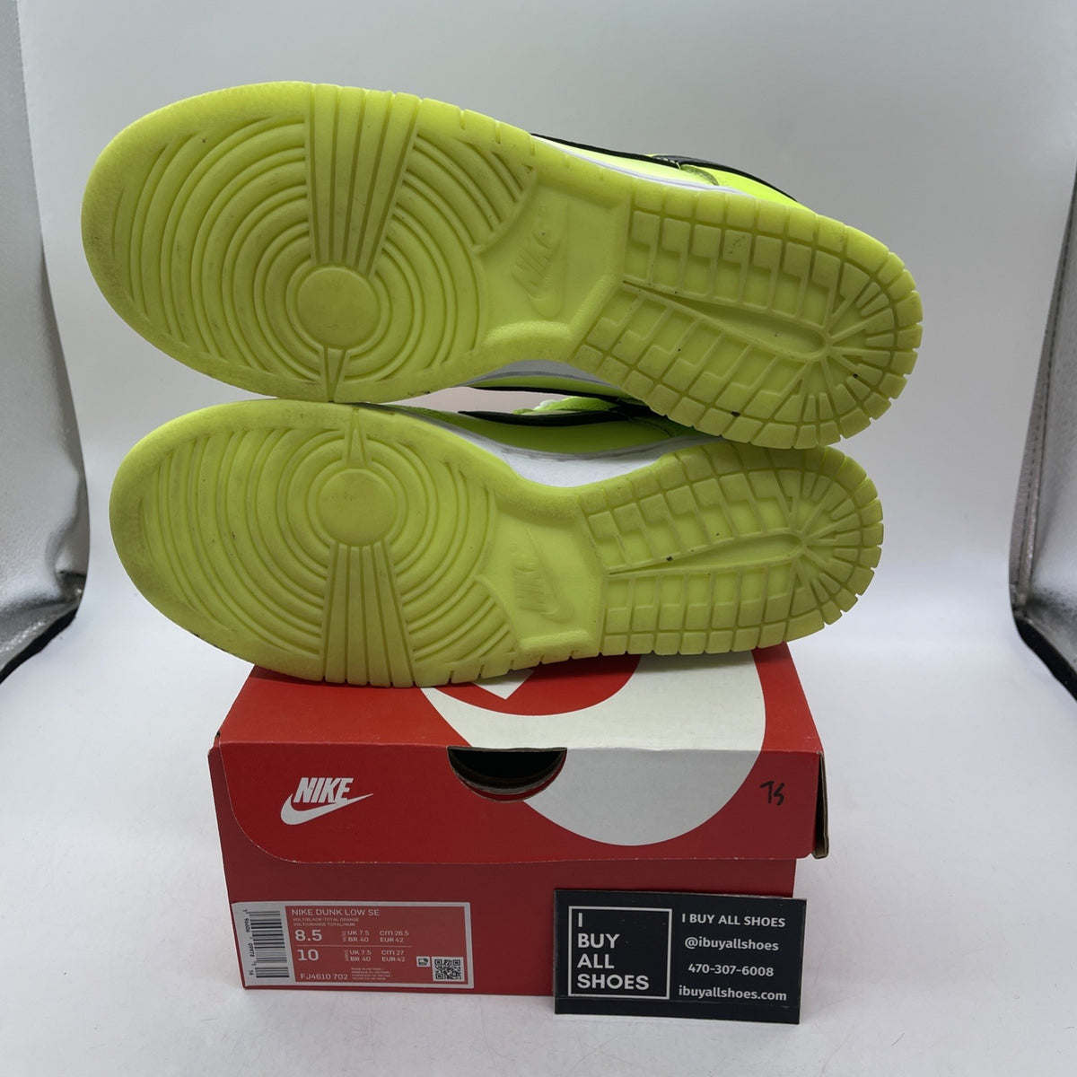 Size 8.5 - Dunk Low Volt Yellow Green White Orange Leather (FJ4610-702)