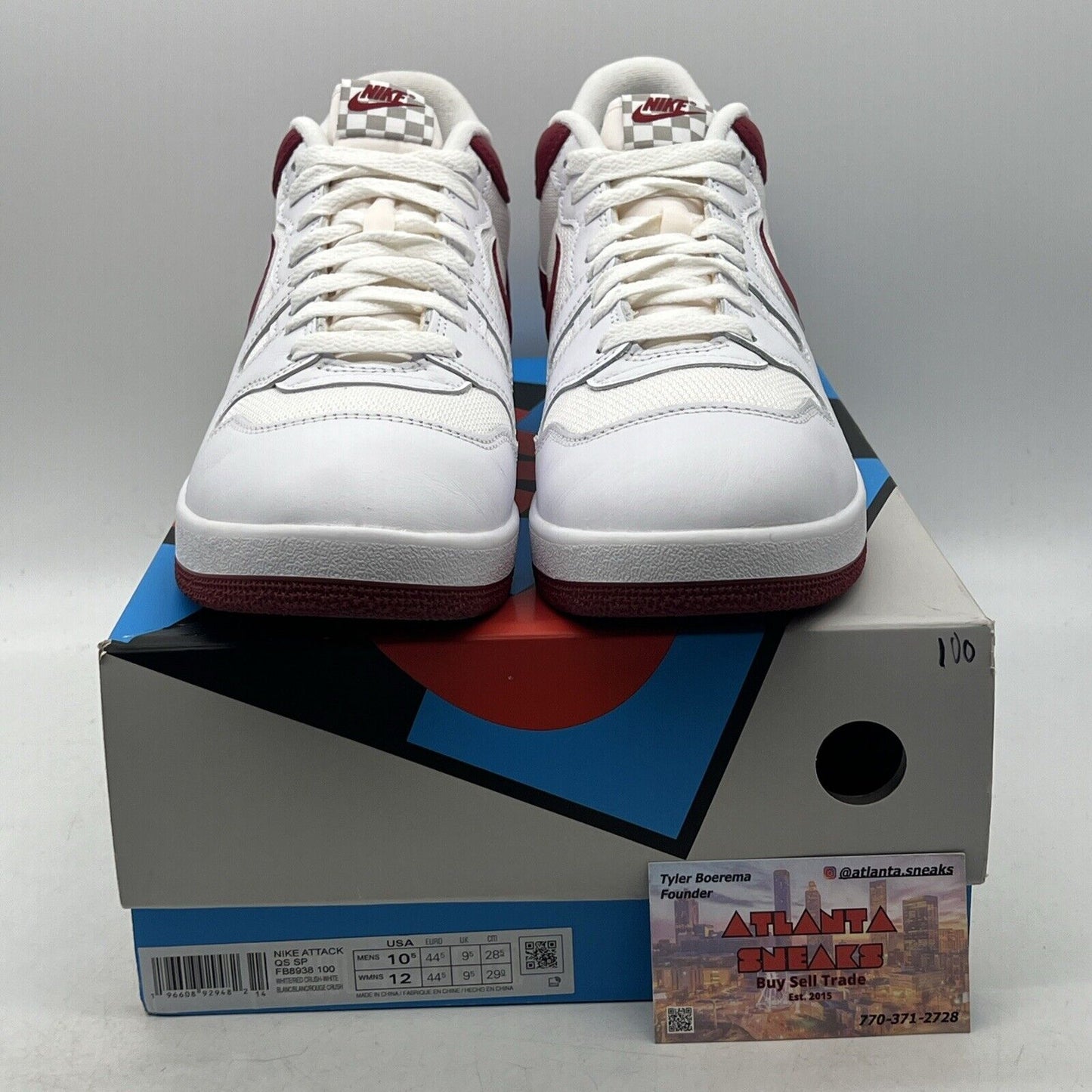 Size 10.5 - Nike Mac Attack QS SP Red Crush White Red Leather (FB8938-100)