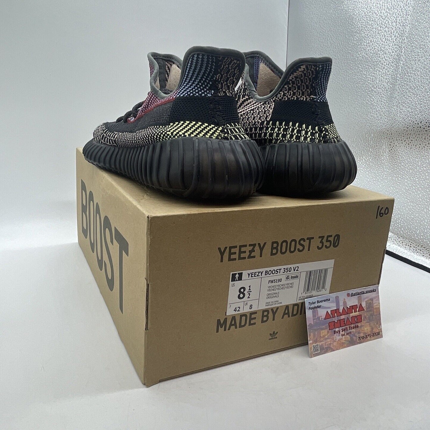 Size 8.5 - adidas Yeezy Boost 350 V2 Yecheil Non-Reflective Black (FW5190)