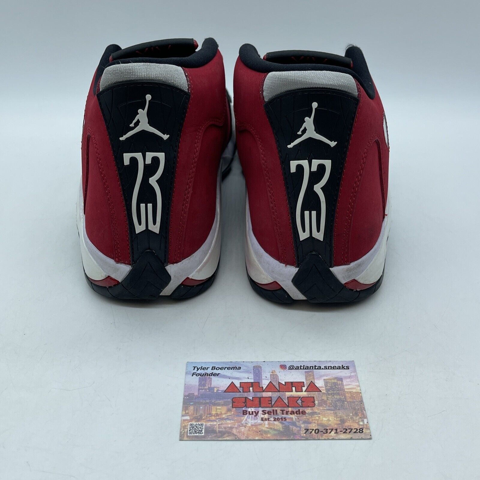 Size 8.5 - Air Jordan 14 Retro Gym Red Black Suede White Leather (487471-006)