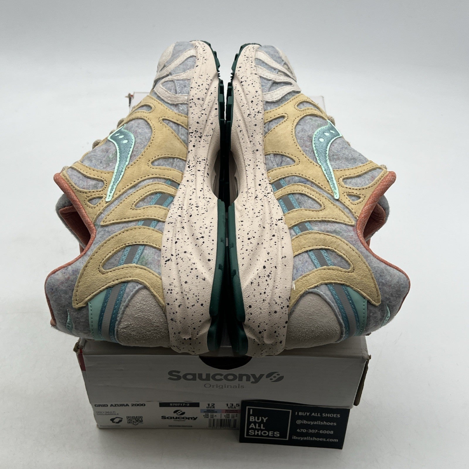 Size 12 - Saucony Grid Azura 2000 Felt 'Grey/Multi' (S70717-2)
