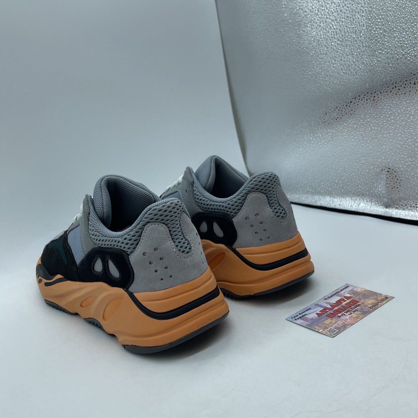 Size 9.5 - adidas Yeezy Boost 700 Wash Orange Grey Black Blue Suede (GW0296)