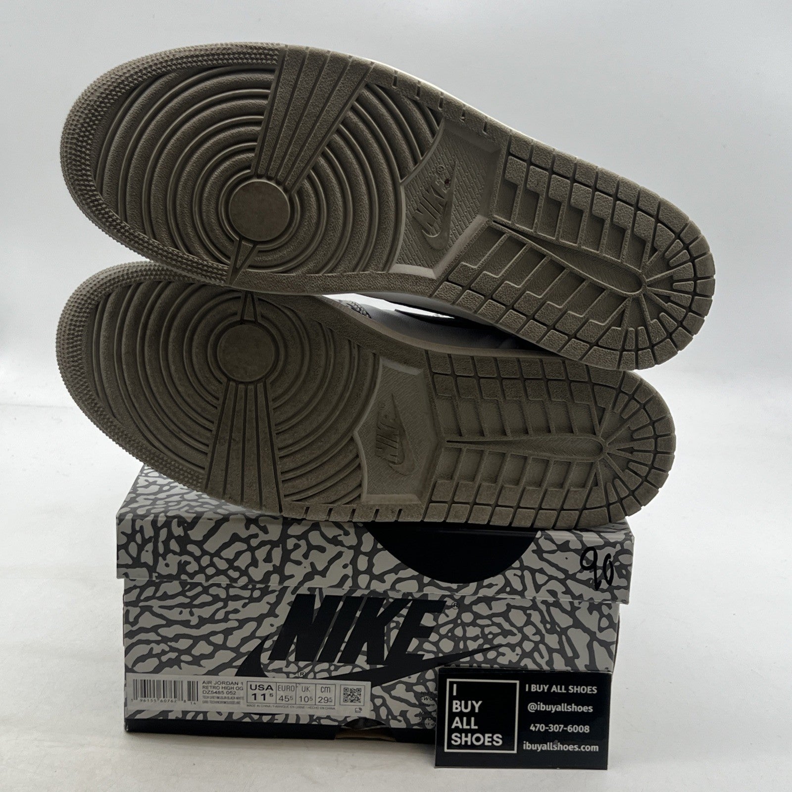 Size 11.5 - Air Jordan 1 Retro OG High White Cement (DZ5485-052)