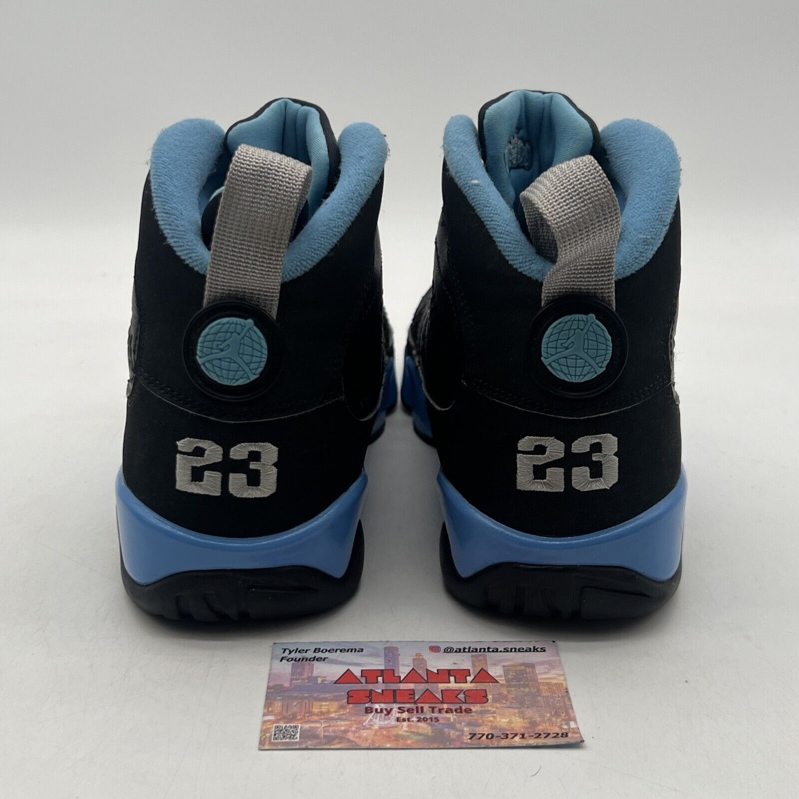 Size 8 - Air Jordan 9 Retro Slim Jenkins Black Blue Leather (302370-045)