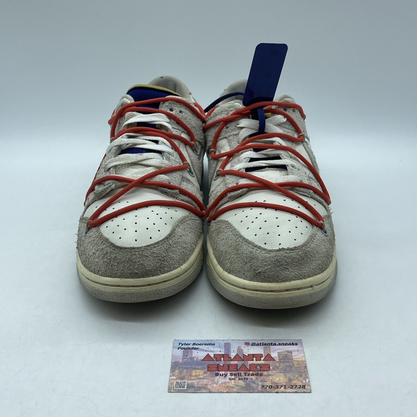 Size 11 - Nike Off-White x Dunk Low Lot 13 of 50 Grey Suede White (DJ0950-110)