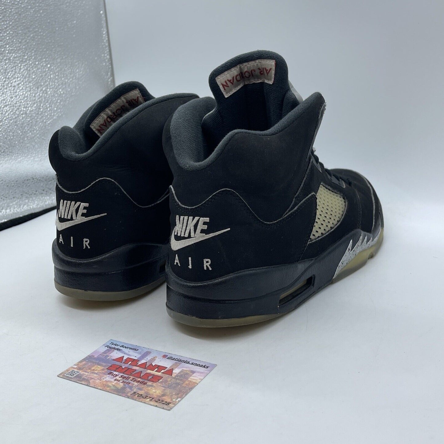 Size 11 - Jordan 5 OG Mid Metallic Silver Red Black Suede (845035-003)