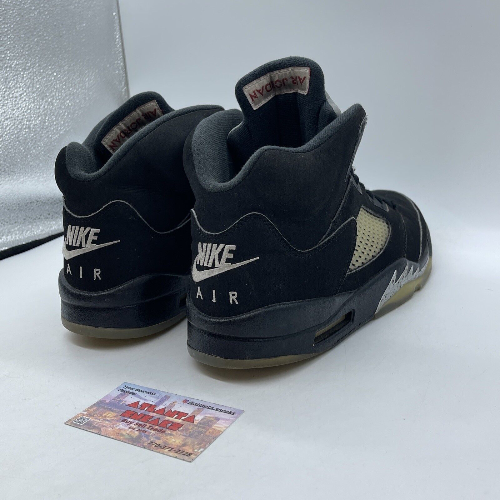 Size 11 - Jordan 5 OG Mid Metallic Silver Red Black Suede (845035-003)