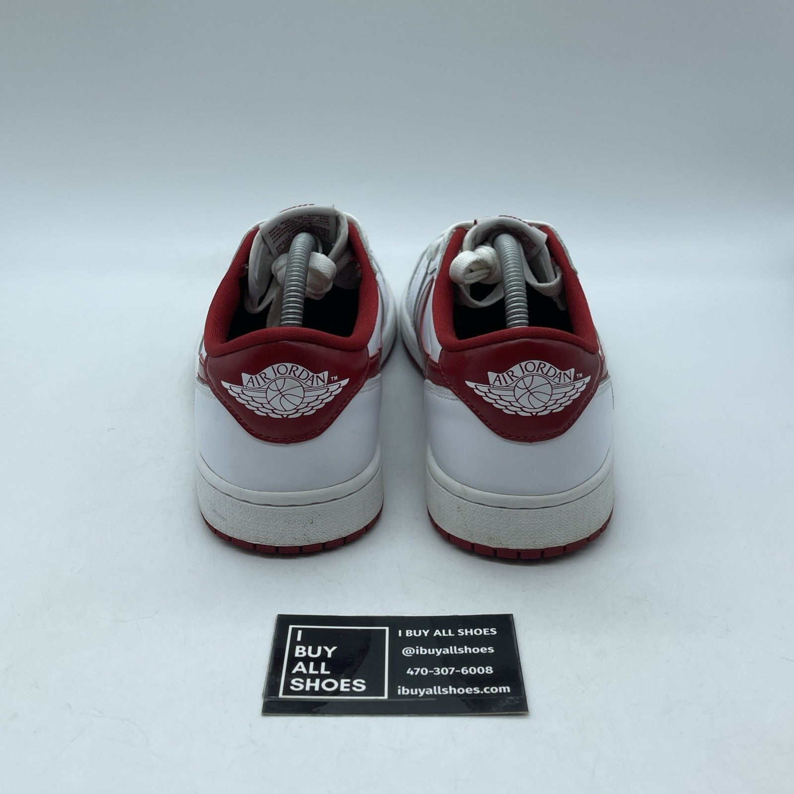 Size 9.5 - Air Jordan 1 Retro OG Low Varsity Red White Leather (705329-101)