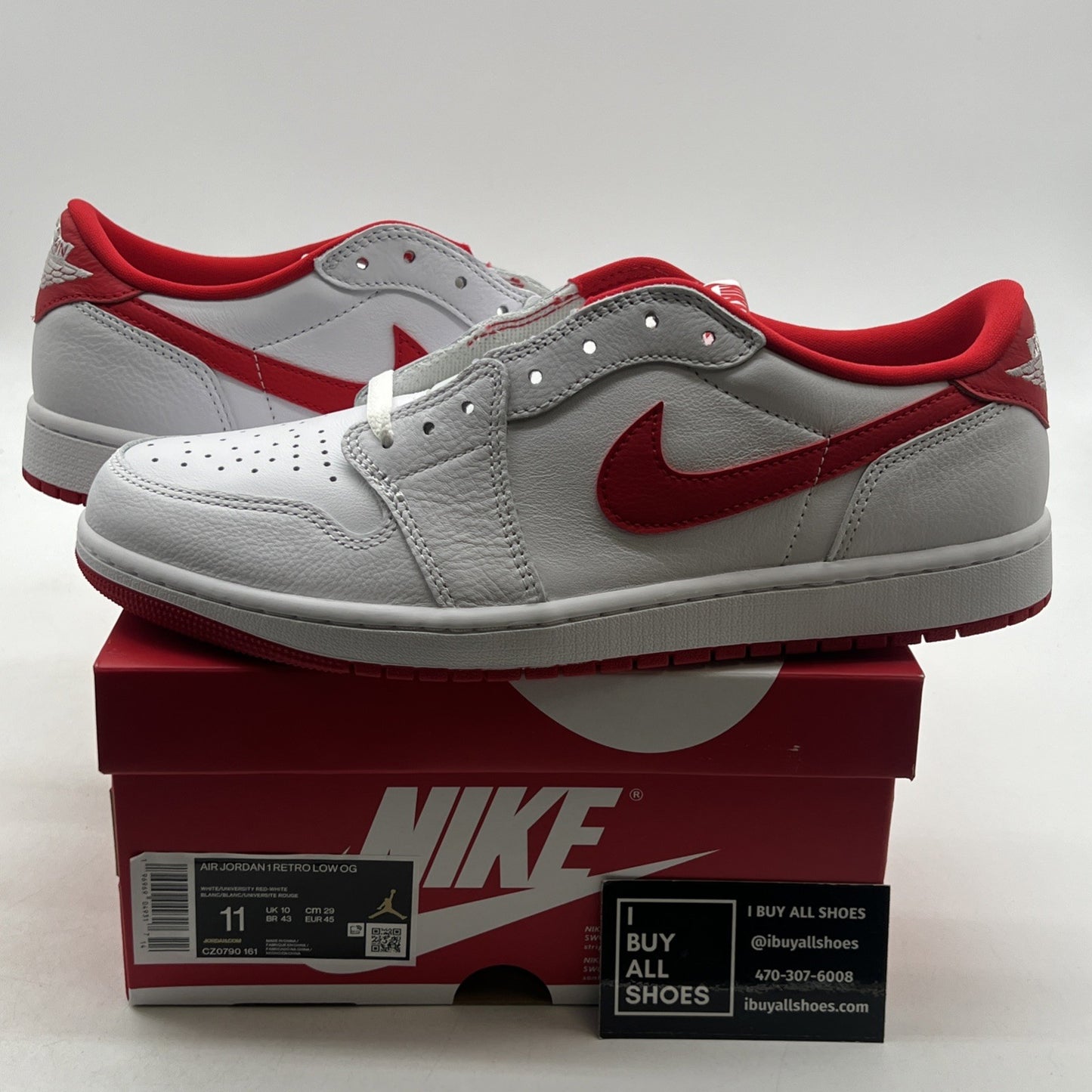 Size 11 - Air Jordan 1 Retro OG Low University Red (CZ0709-161)