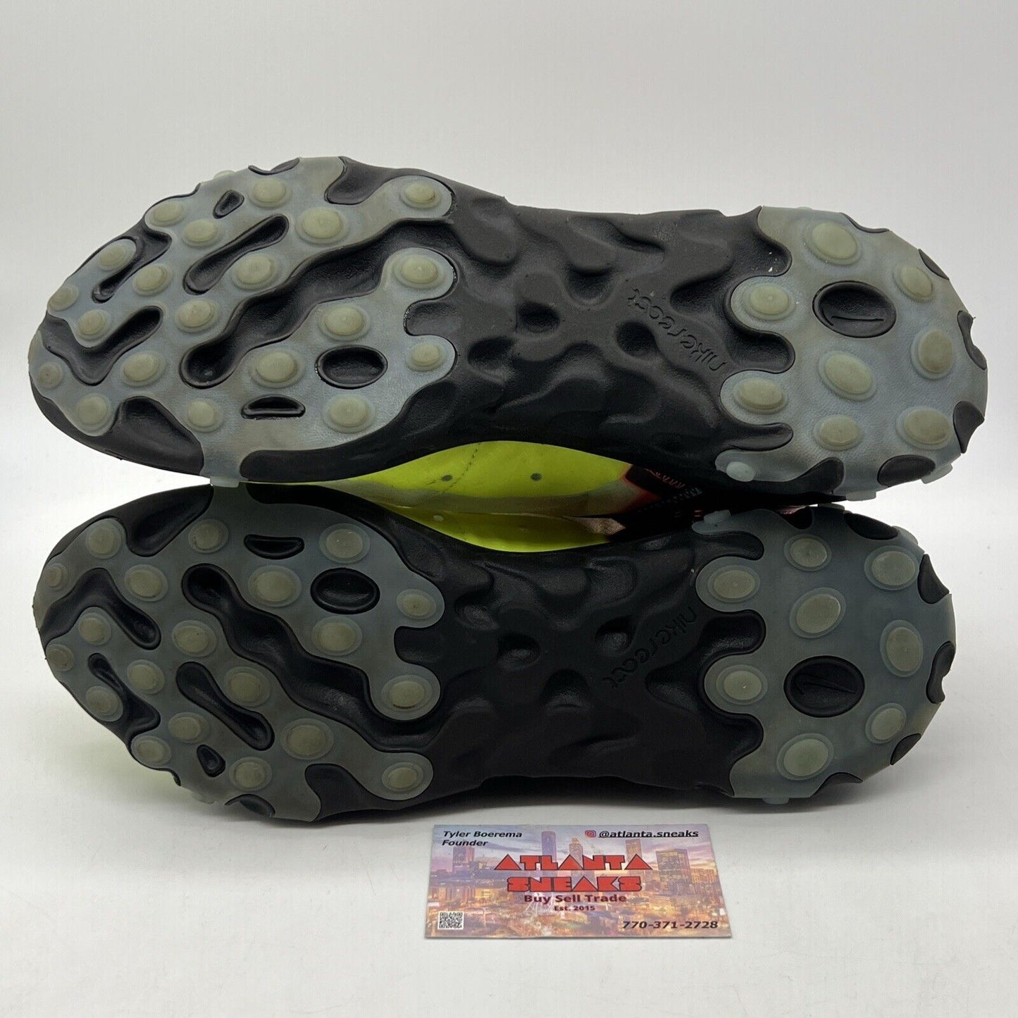 Size 10.5 - Nike React Element 87 Hyper Fusion Black Yellow Orange (AQ1090-700)
