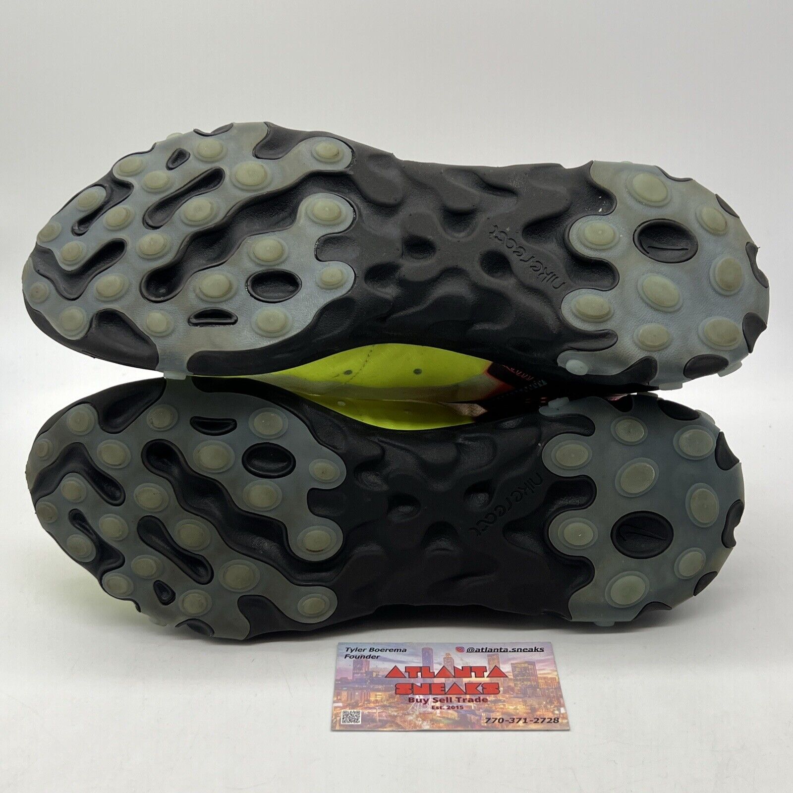 Size 10.5 - Nike React Element 87 Hyper Fusion Black Yellow Orange (AQ1090-700)