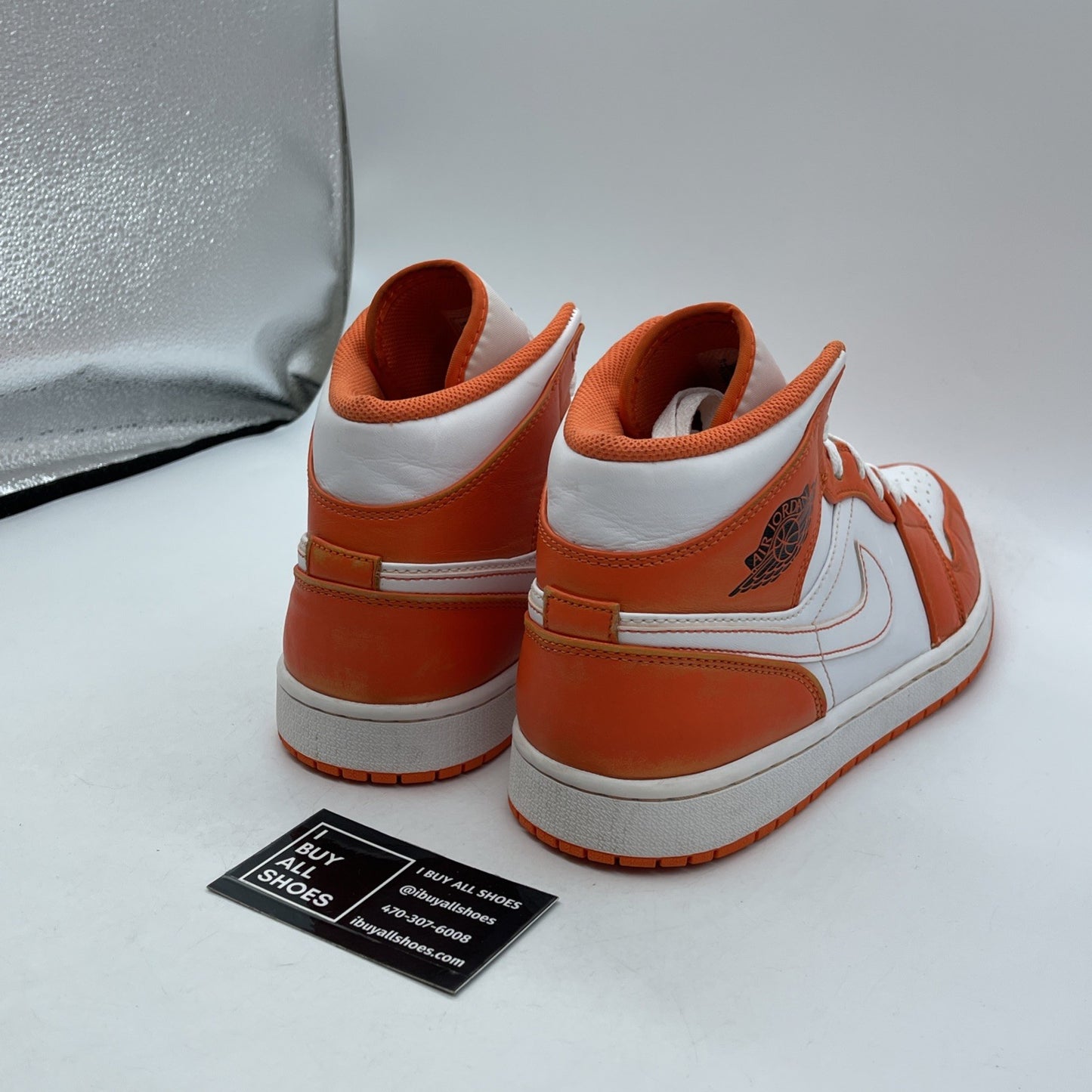 Size 11 - Air Jordan 1 SE Mid Electro Orange White Leather (DM3531-800)
