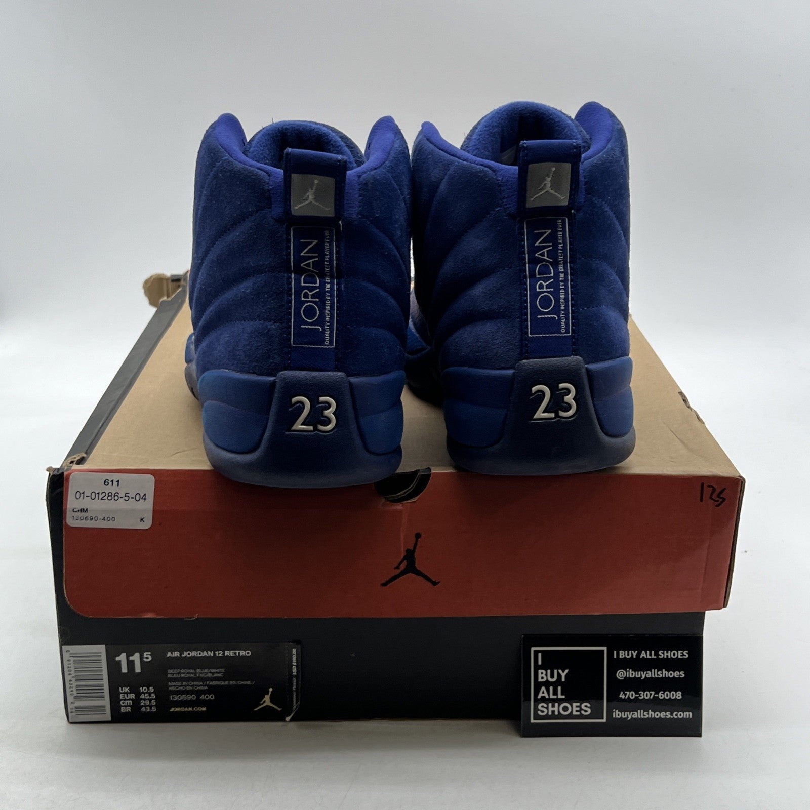Size 11.5 - Air Jordan 12 Retro Deep Royal (130690-400)